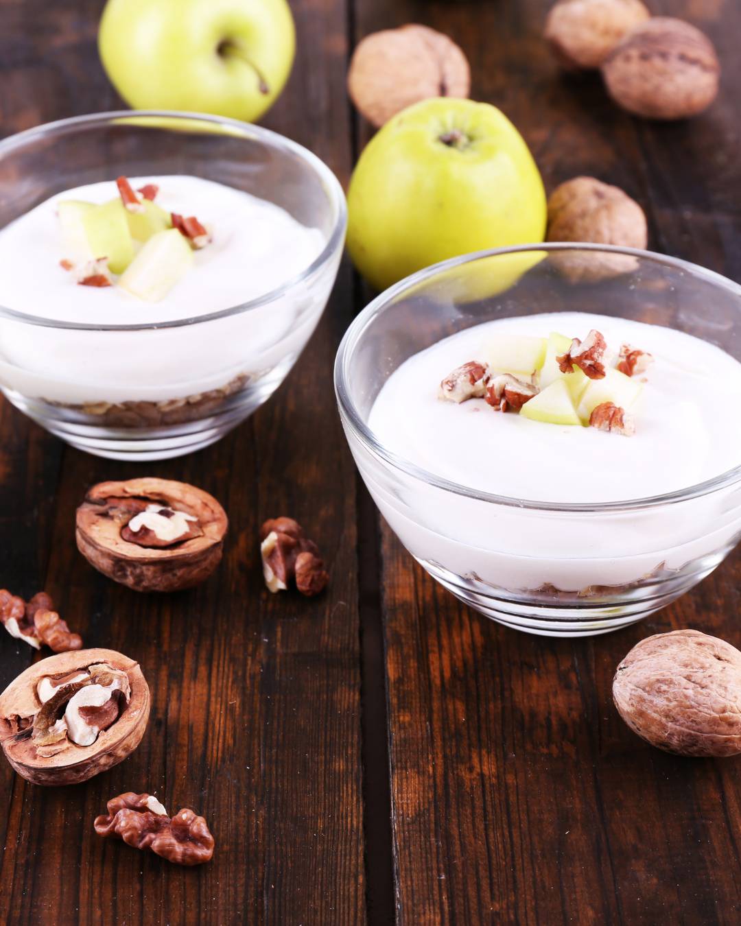 yogurt and apples